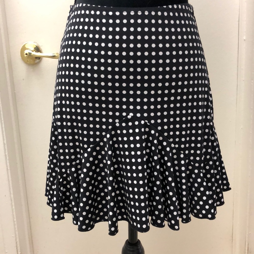 Black polka dot skirt size S